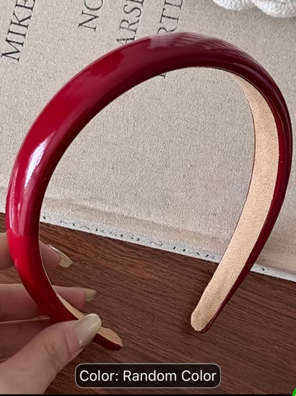 Retro Red Leather Headband